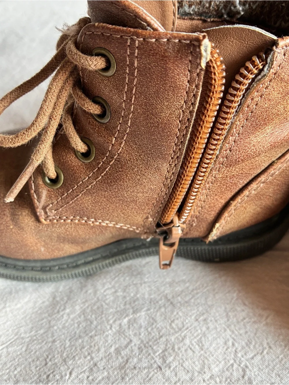 Fall Brown Tan Boot Toddler, Baby Girl Size 6